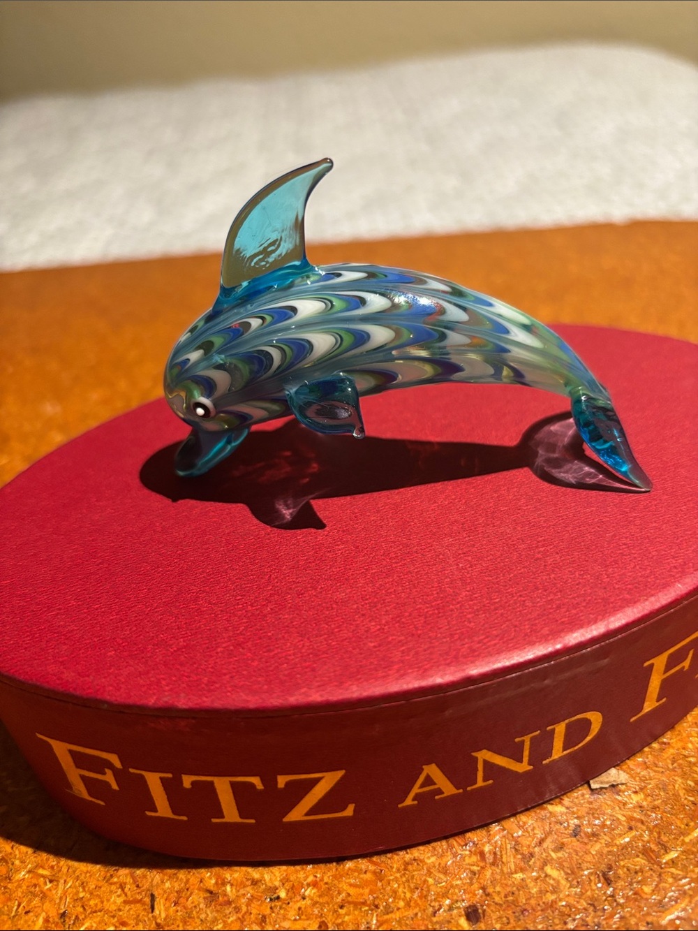 Fitz and Floyd Glass Menagerie Dolphin Figurine